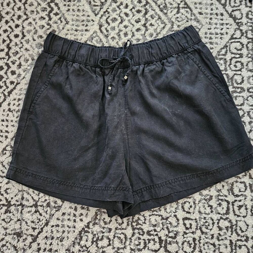 Banana Republic Factory Black Lyocell Drawstring Shorts Size Small